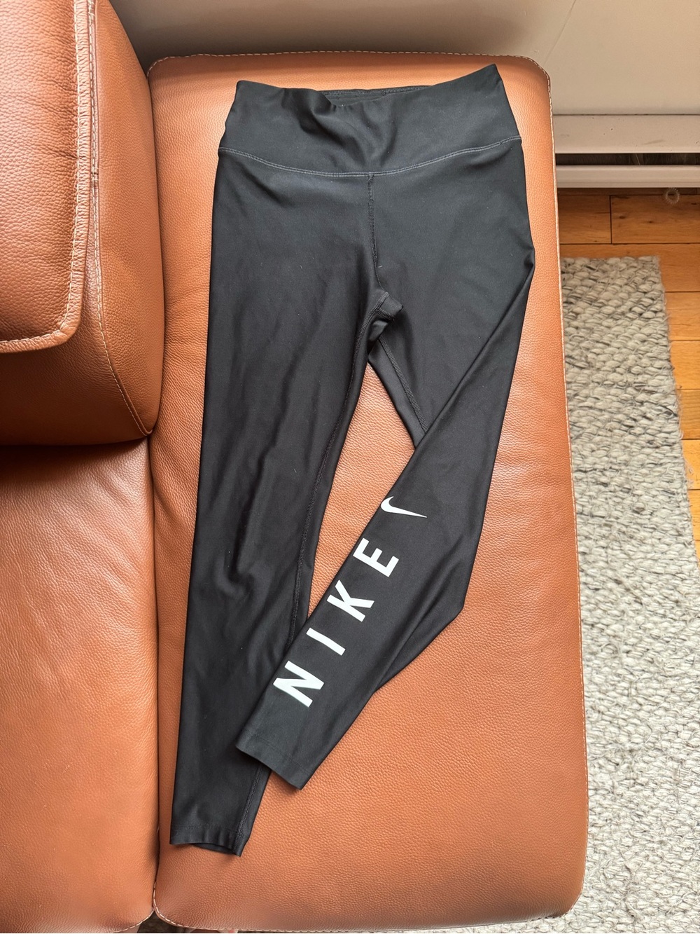 Nike Black Dri-FIT Leggings with White Swoosh